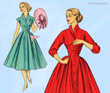 Advance 6012: 1950s Glamorous Misses Dress Sz 34 Bust Vintage Sewing Pattern