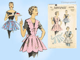 1950s Vintage Advance Sewing Pattern 6292 Cute Misses Fancy Scalloped Apron Fun