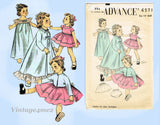 1950s Vintage Advance Sewing Pattern 6571 Learn to Sew 14 Inch Toni Doll Clothes