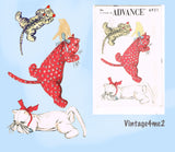 1950s Vintage Advance Sewing Pattern 6931 Rare Uncut Cat Toy Stuffed Animal