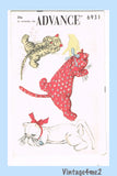 1950s Vintage Advance Sewing Pattern 6931 Rare Uncut Cat Toy Stuffed Animal