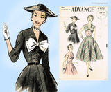 Advance 6972: 1950s Uncut Misses Sun or Street Dress 32 B Vintage Sewing Pattern