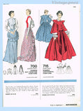 Advance 700: 1950s Misses Hostess Skirt & Blouse Sz 32 B Vintage Sewing Pattern
