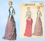 Advance 700: 1950s Misses Hostess Skirt & Blouse Sz 32 B Vintage Sewing Pattern