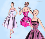 Advance 7990: 1950s Misses Uncut Designer Dress Sz 32 B Vintage Sewing Pattern