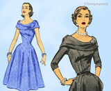 Advance 7999: 1950s Misses Cocktail Dress Sz 32 Bust Vintage Sewing Pattern