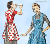 1950s Vintage Advance Sewing Pattern 8161 Misses Farm Kitchen Apron Size 34-36 B