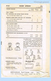 1950s Vintage Advance Sewing Pattern 8163 Misses Flared Kitchen Apron Sz 34-36 B