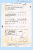 1950s Vintage Advance Sewing Pattern 8761 Misses Pencil Skirt Size 24 Waist