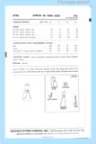 1950s Vintage Advance Sewing Pattern 8783 Uncut Misses Full Bib Apron Size 30 B