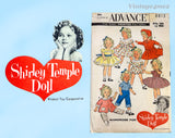 Advance 8813: 1950s 12in Shirley Temple Doll Clothes Vintage Sewing Pattern