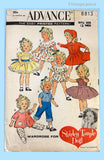 Advance 8813: 1950s 12in Shirley Temple Doll Clothes Vintage Sewing Pattern