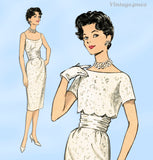 Advance 9328: 1960s Chic Misses Cocktail Dress Sz 36 B Vintage Sewing Pattern