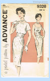 Original circa 1960 Advance Pattern No. 9328 - Dress, Jacket and Cummerbund