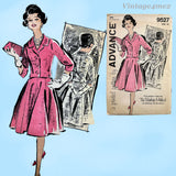1960s Vintage Advance Sewing Pattern 9527 Misses 2 PC Dress or Suit Sz 31 B