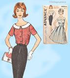 Advance 9854: 1960s Uncut Misses Mid Mod Dress 34 B Vintage Sewing Pattern