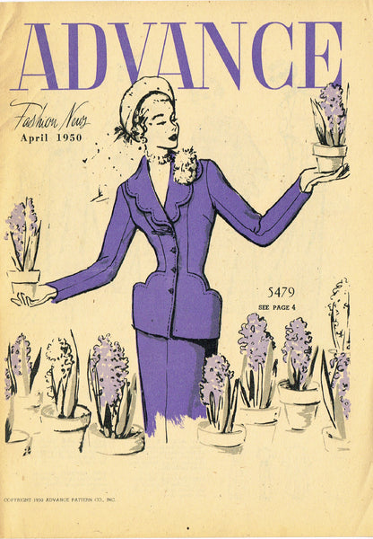 Digital Download Advance Fashion April 1950 Sewing Pattern Catalog