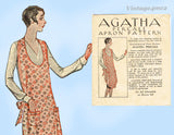 Mail Order Agatha Percale Apron Pattern Classic 1920s Farm Kitchen Coverall