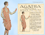 Mail Order Agatha Percale Apron Pattern Classic 1920s Farm Kitchen Coverall