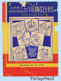 1950s VTG Aunt Martha's Embroidery Transfer 126 Chubby Bear DOW Tea Towels Uncut