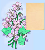 1940s Vintage Aunt Martha's Embroidery Transfer 3254 Floral Pillowcase Motifs