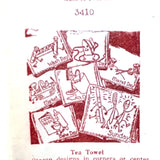 1950s VTG Aunt Martha's Embroidery Transfer 3410 Uncut Anthro Dish Tea Towels