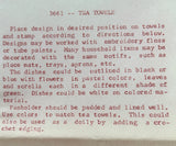 1960s VTG Aunt Martha's Embroidery Transfer 3661 Uncut Dish Motif Tea Towels