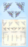 1930s Vintage Betty Burton Embroidery Transfer 1853 Uncut Flower Basket Bow Knot