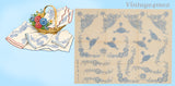 1930s Vintage Betty Burton Embroidery Transfer 1580 Uncut Floral Basket Pcases