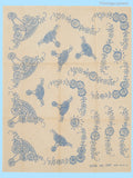 1930s Vintage Betty Burton Embroidery Transfer 1580 Uncut Floral Basket Pcases
