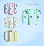 1930s Uncut Betty Burton Vintage Monogram Letters Embroidery Transfer 1617