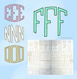 1930s Uncut Betty Burton Vintage Monogram Letters Embroidery Transfer 1617