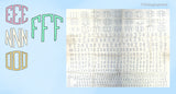 1930s Uncut Betty Burton Vintage Monogram Letters Embroidery Transfer 1617