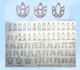 1930s Uncut Betty Burton Vintage Monogram Letters Embroidery Transfer 1800