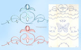 1930s Betty Burton Redwork Art Deco Pillowcases Uncut Embroidery Transfer 1845