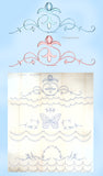 1930s Betty Burton Redwork Art Deco Pillowcases Uncut Embroidery Transfer 1845