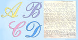 1930s Uncut Betty Burton Vintage Monogram Letters Embroidery Transfer 1883