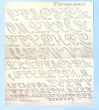 1930s Uncut Betty Burton Vintage Monogram Letters Embroidery Transfer 1883