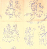 1930s Betty Burton Hot Iron Embroidery Transfer 1931 Uncut Darlin Nursery Motifs