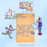 1930s Betty Burton Hot Iron Embroidery Transfer 1977 Uncut Nursery Rhyme Motifs