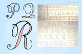 1930s Uncut Betty Burton Vintage Monogram Letters Embroidery Transfer 2010