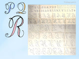 1930s Uncut Betty Burton Vintage Monogram Letters Embroidery Transfer 2010