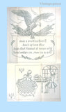 1930s Vintage Betty Burton Embroidery Transfer Uncut Patriotic Eagle Poem