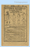1920s Vintage Butterick Sewing Pattern 427 18 Inch Little Girl Doll Clothes Set
