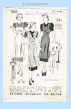 1930s Vintage Butterick Sewing Pattern 7652 Misses Apron w Sailor Collar Rare