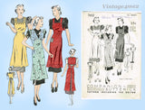 1930s Vintage Butterick Sewing Pattern 7652 Misses Apron w Sailor Collar Rare