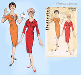 Butterick 8906: 1950s Sexy Misses Wiggle Dress Size 32 B Vintage Sewing Pattern