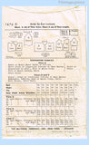 Butterick 1474: 1940s Lovely WWII Misses Blouse Sz 32 B Vintage Sewing Pattern