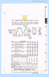 1960s Vintage Butterick Sewing Pattern 2813 Charming Misses Blouse Sz 38 Bust