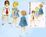 Butterick 2959: 1960s Uncut Toddler Girls Sailor Dress Sz 3 Vintage Sewing Pattern